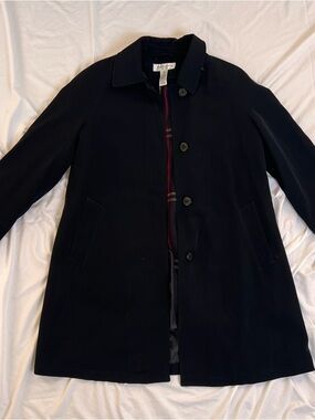 Vintage 90s Preston & York Black Single Breasted Coat // size 6